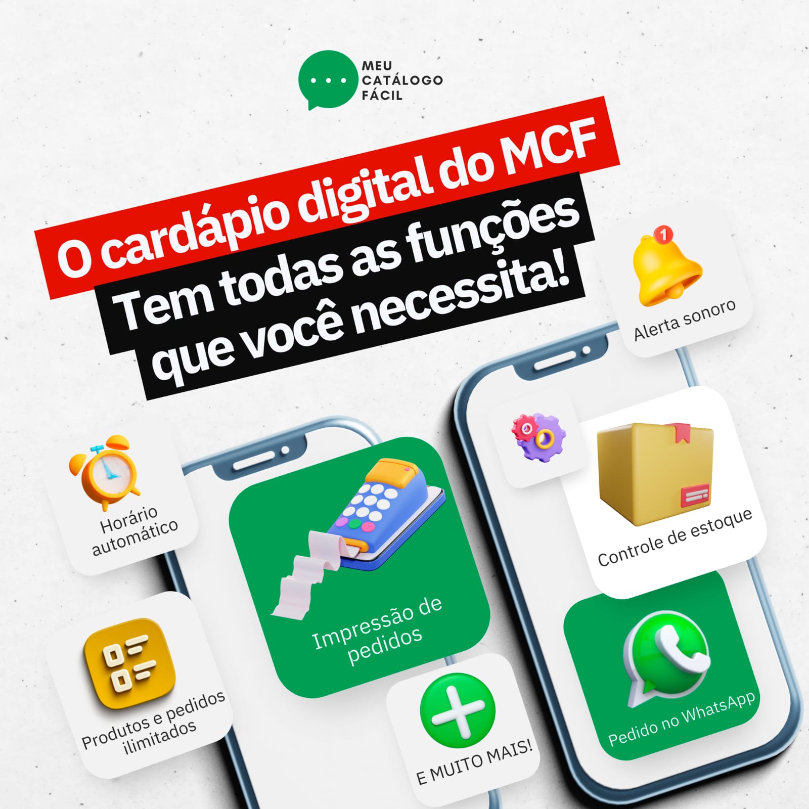 Funcionalidades do catálogo digital Meu Catálogo Fácil